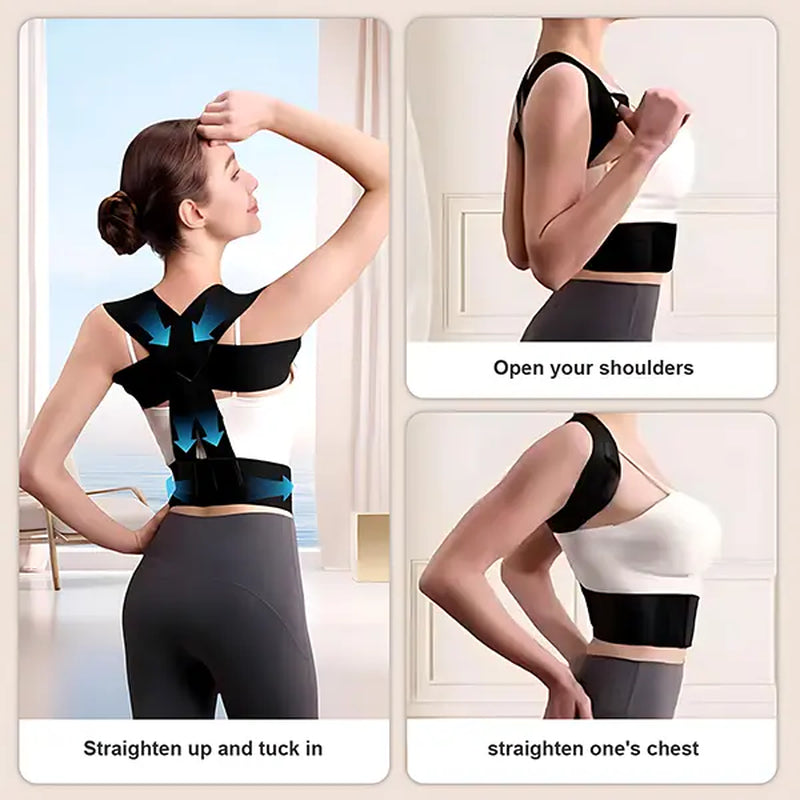 Summervibes Adjustable Posture Corrector - Breathable Back Brace for Men and Women, Lumbar Support & Upper Back Pain Relief, Perfect for Under Clothes