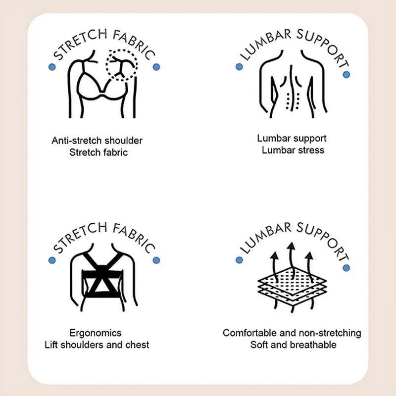 Summervibes Adjustable Posture Corrector - Breathable Back Brace for Men and Women, Lumbar Support & Upper Back Pain Relief, Perfect for Under Clothes