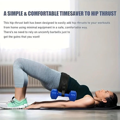 Ultimate Adjustable Dumbbell Belt for Hip Thrusts - Durable & Portable Fitness Accessory for Glutes Workout at Home Gym