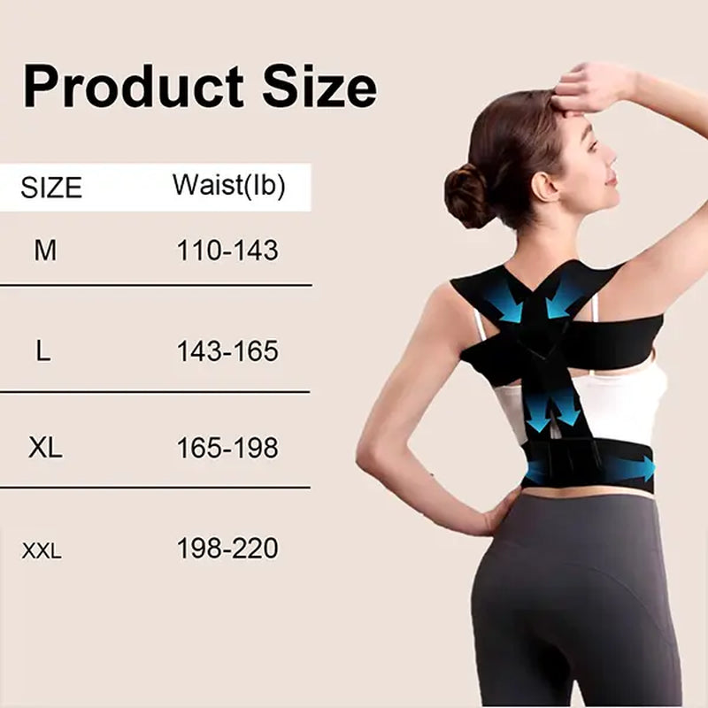 Summervibes Adjustable Posture Corrector - Breathable Back Brace for Men and Women, Lumbar Support & Upper Back Pain Relief, Perfect for Under Clothes