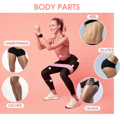 Ultimate Resistance Bands Yoga Starter Set - 3 Non-Slip Stretch Workout Bands for Booty & Legs with Convenient Carry Bag for Men & Women